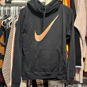 Nike Black Hoodie with Gold Swoosh